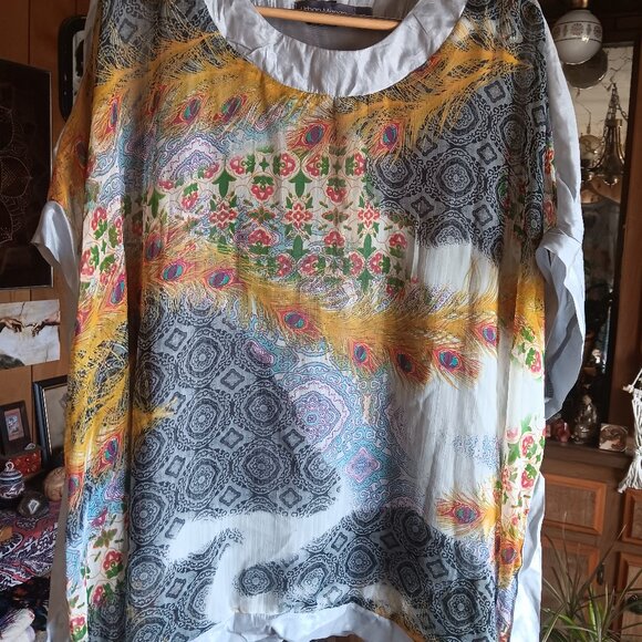 Urban Mango oversize caftan blouse boho hippie design XL - Picture 1 of 5
